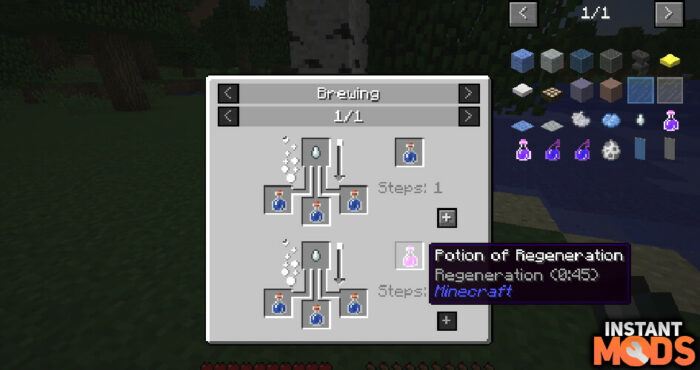 Potion recipes in Minecraft