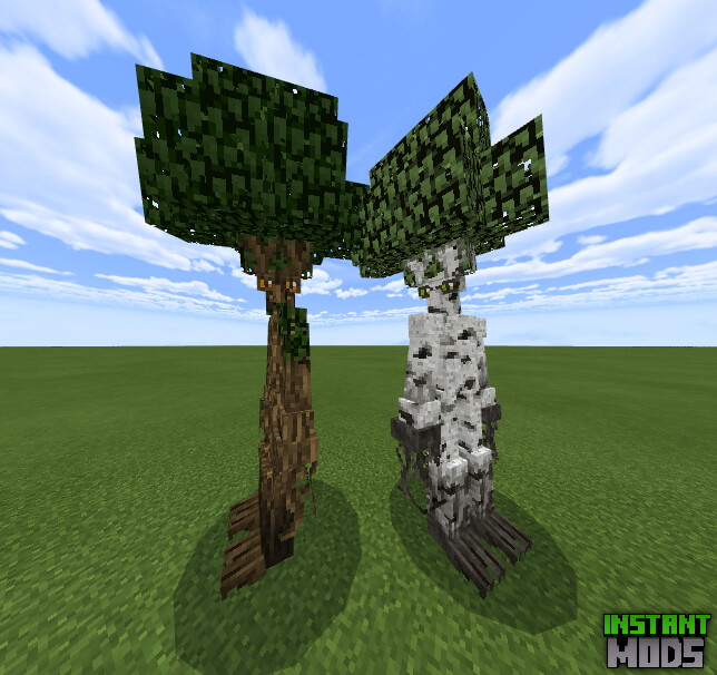 Giant tree people in Minecraft PE
