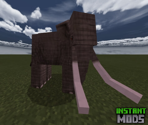 Screenshot of the new elephants in Minecraft PE