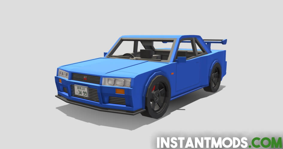 Blue car for Minecraft PE